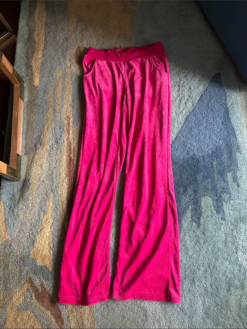 Women’s Hot Pink Velour Zip Hoodie & Drawstring Joggers Set - Picture 5 of 7